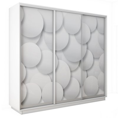 Трехдверный шкаф-купе Экспресс 2 Фотопечать Шары (Е1)